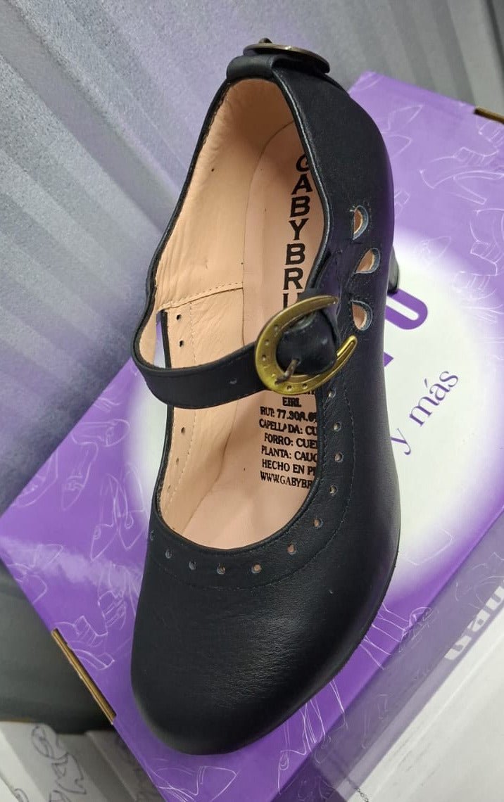 Zapato de Mujer Cueca CUERO (CC126.CU)) - Gabybru Calzados