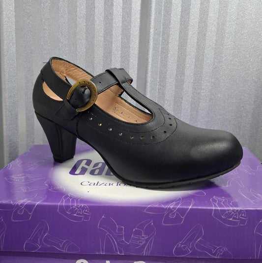 Zapato de Mujer Cueca Cuero (CC26.Cu) - Gabybru Calzados