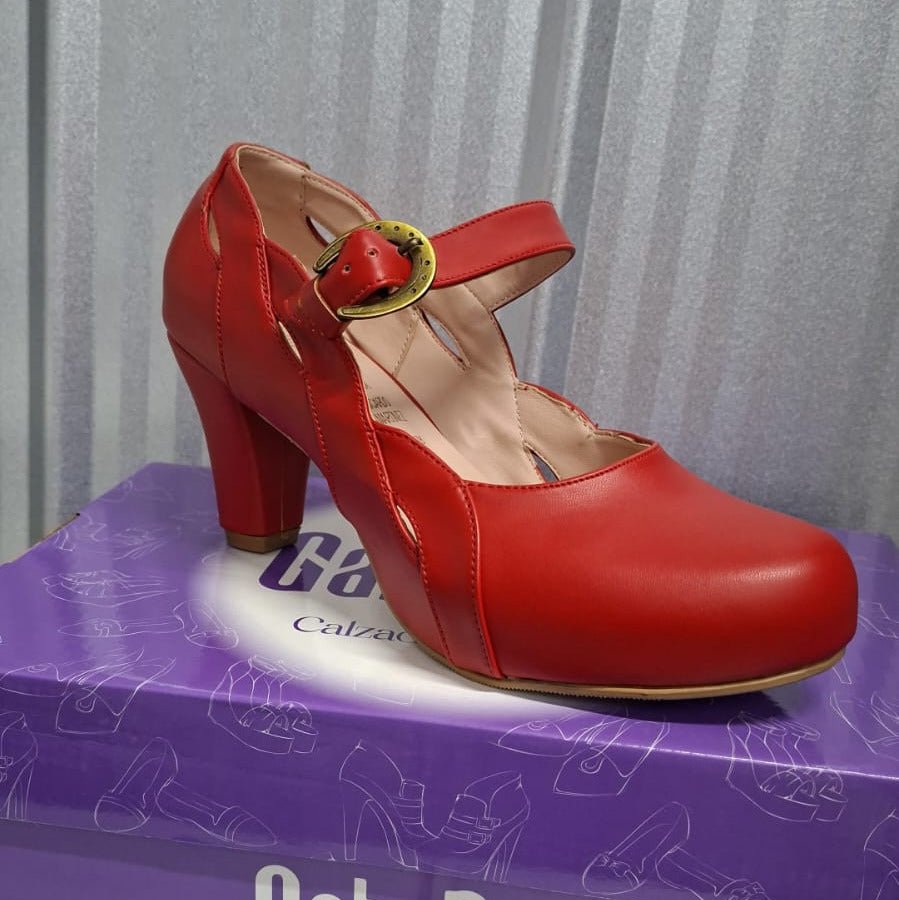 Zapato de Mujer Cueca rojo (CC107.RJ) - Gabybru Calzados