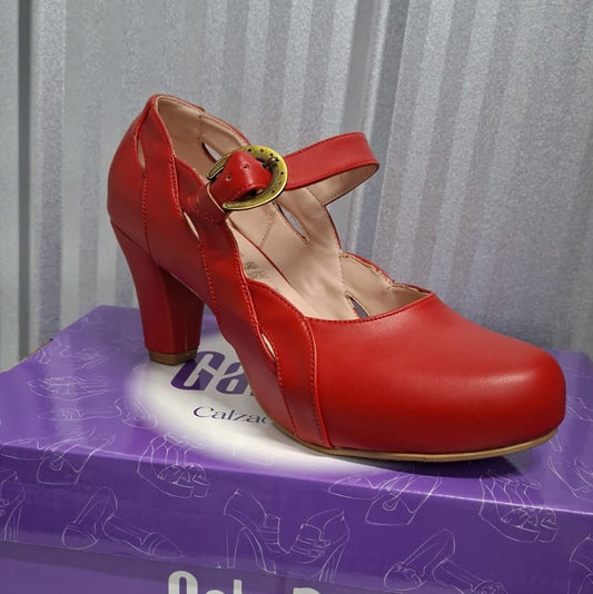 Zapato de Mujer Cueca rojo (CC107.RJ) - Gabybru Calzados