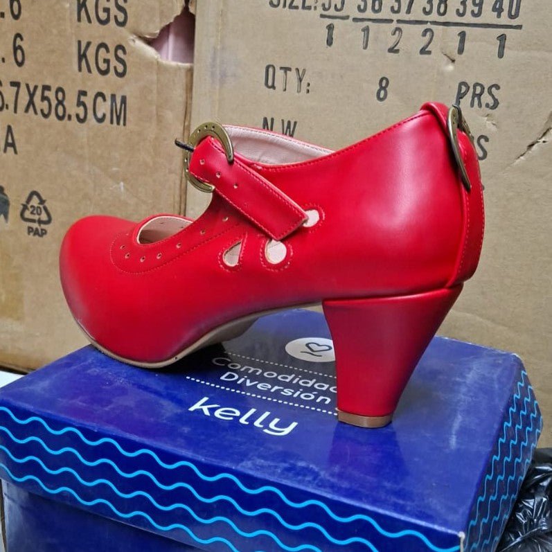 Zapato de Mujer Cueca Rojo (CC126.RJ) - Gabybru Calzados