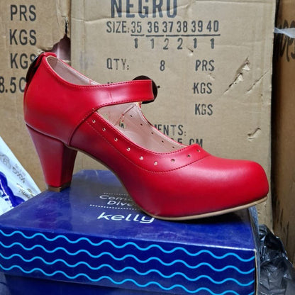 Zapato de Mujer Cueca Rojo (CC126.RJ) - Gabybru Calzados