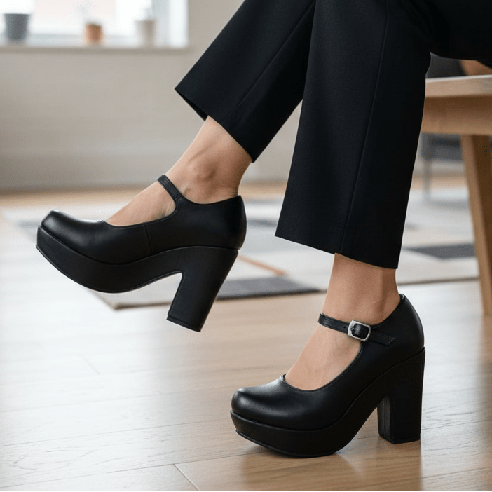 Zapato de mujer taco alto negro (SL41.EC) - Gabybru Calzados
