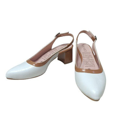 Zapato mujer negro talon abierto Charol (SL85.BL) - Gabybru Calzados