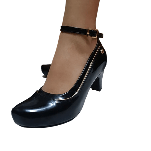 Zapato negro charol mujer bajo (H5.H) - Gabybru Calzados