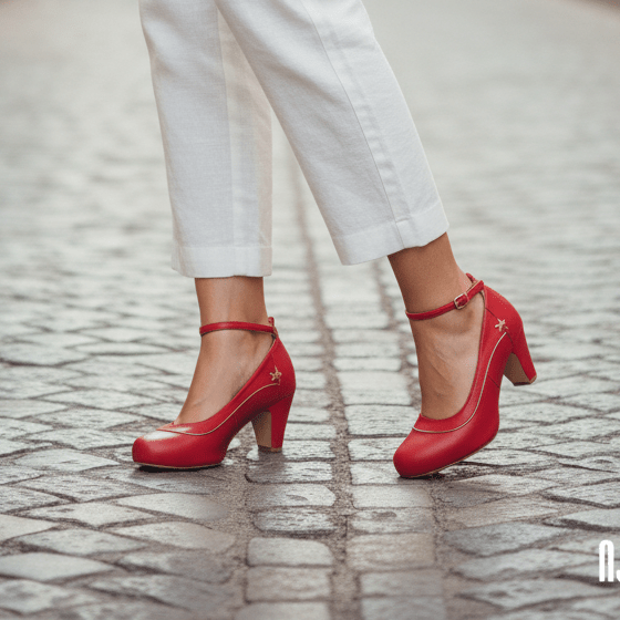 Zapatos de mujer bajitos Rojo (E5.RJ) - Gabybru Calzados